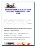AP English Words 2025&sol;2026 &ndash; 75&plus; Essential Rhetorical & Literary Terms with Definitions and Examples &vert; Exam-Ready Glossary &lpar;100&percnt; Pass&rpar;