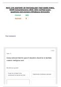 PSYC 375 HISTORY OF PSYCHOLOGY TEST BANK FINAL EXAM Comprehensive 2025 &vert;653 verified exam questions and answers Athabasca University