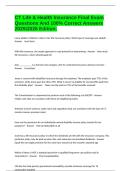 CT Life & Health Insurance Final Exam Questions And 100&percnt; Correct Answers 20252026 Edition&period;