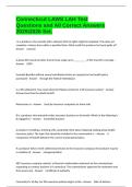 Connecticut LAWS LAH Test Questions and All Correct Answers 20252026 Set&period;
