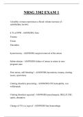 NRSG 3302 EXAM 1 QUESTIONS AND ANSWERS 2025
