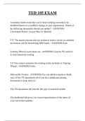 TED 105 EXAM QUESTIONS AND ANSWERS 2025
