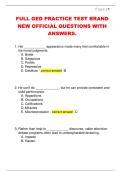 FULL GED PRACTICE TEST BRAND  NEW OFFICIAL QUESTIONS WITH  ANSWERS&period;