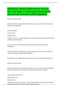 NURX212 Health Differences Across the Life Span 2 Final Exam Questions and Actual Answers 2025 Updated&period;