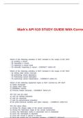 Mark's API 510 STUDY GUIDE With Correct Answers
