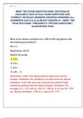 NBRC TMC EXAM QUESTION BANK &lpar;RATIONALES  AVAILABLE&rpar; 2025 ACTUAL EXAM QUESTIONS AND  CORRECT DETAILED ANSWERS &lpar;VERIFIED ANSWERS&rpar; ALL  ANSWERED &lbrace;430 Q & A&rcub; ALREADY GRADED A&plus; &sol; NBRC TMC  PRACTICE EXAM &sol; FREQUENTLY TESTING QUESTIONS &vert;  GUARANTEED PASS