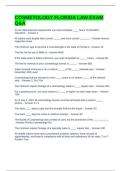 COSMETOLOGY FLORIDA LAW EXAM Q&A