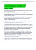 COSMETOLOGY FLORIDA LAW QUESTIONS WITH COMPLETE SOLUTIONS