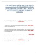 WGU D664 Learners and Learning Science Objective  Assessment &ndash;OA EXAM WITH CORRECT ACTUAL  QUESTIONS AND CORRECTLY WELL DEFINED  ANSWERS LATEST ALREADY GRADED A&plus;  &lpar;2025&sol;2026&rpar; 
