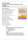 Test Bank for Psychiatric-Mental Health Nursing 9th Edition by Sheila L&period; Videbeck All Chapters &lpar;1-24&rpar; Fully Covered With Questions And Detailed Solutions LATEST UPDATE 2025&period;