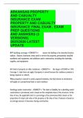 ARKANSAS PROPERTY AND CASUALTY INSURANCE EXAM PROPERTY AND CASUALTY INSURANCE FINAL EXAM &comma; EXAM PREP QUESTIONS  AND ANSWERS &lpar;3 VERSIONS&rpar; 2025&sol;2026 LATEST UPDATE