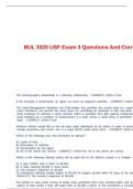 BUL 3320 USF Exam 3 Questions And Correct Answers