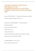 NUR 8022 INTRO TO ADVANCED PHYSIOLOGY AND PATHOPHYSIOLOGY EXAM WITH CORRECT QUESTIONS AND ANSWERS 2025