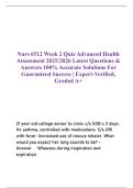 Nurs 6512 Week 2 Quiz Advanced Health Assessment 2025&sol;2026 Latest Questions & Answers 100&percnt; Accurate Solutions For Guaranteed Success &vert; Expert-Verified&comma; Graded A&plus;