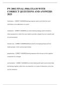 PN 2002 FINAL &lpar;904&rpar; EXAM WITH CORRECT QUESTIONS AND ANSWERS 2025