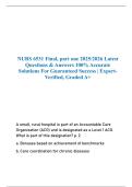 NURS 6531 Final&comma; part one 2025&sol;2026 Latest Questions & Answers 100&percnt; Accurate Solutions For Guaranteed Success &vert; Expert-Verified&comma; Graded A&plus;