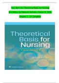 Test Bank For Theoretical Basis for Nursing  6th Edition by Melanie McEwen&semi; Evelyn M&period; Wills Chapter 1 - 23 Complete &emsp;