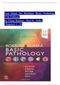 Test Bank For Robbins & Kumar Basic Pathology, 11th Edition by Vinay Kumar, Abul K. Abba| All Chapters 1-24 complete Guide.