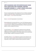 EPPP DIAGNOSIS AND PSYCHOPATHOLOGY EXAM WITH QUESTIONS AND ANSWERS &lpar;VERIFIED ANSWERS GRADED A&plus;&rpar; LATEST UPDATE 2024&sol;2025