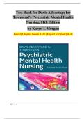 Test Bank for Psychiatric Mental Health Nursing Concepts of Care in Evidence-Based Practice 10th