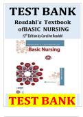 Test Bank For Rosdahl's Textbook of Basic Nursing&comma; 12th Edition by Caroline Rosdahl&vert; Chapter 1 - 103 Complete&period;