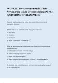 WGU C207 Pre-Assessment Multi Choice Version Data-Driven Decision Making &lpar;PVPC&rpar; QUESTIONS WITH ANSWERS&period;
