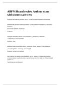 ABFM Board review Asthma exam with correct answers&period;