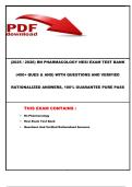 &lpar;2025 &sol; 2026&rpar; RN Pharmacology Hesi Exam TEST BANK &lpar;400&plus; Ques & Ans&rpar; with Questions and Verified Rationalized Answers&comma; 100&percnt; Guarantee Pure Pass