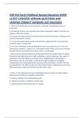 OAE 013 &lpar;Ohio Assessments for Educators&rpar; Early Childhood Special Education EXAM LATEST UPDATED VERSION QUESTIONS AND VERIFIED CORRECT ANSWERS JUST RELEASED