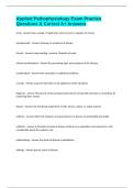 Applied Pathophysiology Exam Practice Questions & Correct A&plus; Answers