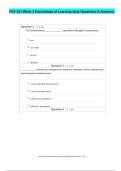 PSY 331 Week 3 Psychology of Learning Quiz Questions & Answers&period;