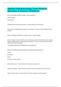 Applied Pathophysiology Exam Revision Questions & Answers Verified A&plus; 