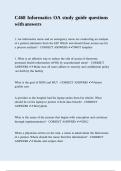C468 Informatics OA study guide questions with answers