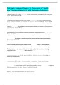 Pathophysiology Chapter 1&colon; Concepts of Health and Disease Questions with Accurate Solutions