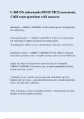 C 468 OA&comma; informatics PRACTICE assesment&comma; C468 exam questions with answers&period;