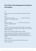 WGU D426 - Data Management Foundations &ndash; latest update
