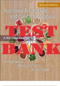 Test Bank for nutritional foundations and clinical appl