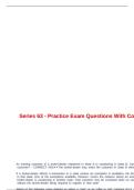 Series 63 - Practice Exam Questions With Correct Answers