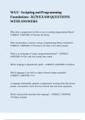 WGU - Scripting and Programming Foundations - D278 EXAM QUESTIONS WITH ANSWERS