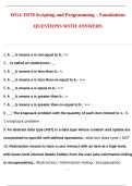 WGU D278 Scripting and Programming &ndash; Foundations QUESTIONS WITH ANSWERS