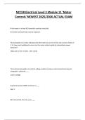 NCCER Electrical Level 3 &ndash; Module 11 Motor Controls &lpar;2025&sol;2026 Exam &vert; Verified Questions and Answers&rpar;