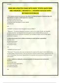 NIMS 800 UPDATED EXAM WITH MOST TESTED QUESTIONS AND ANSWERS &vert; GRADED A&plus; &vert; ASSURED SUCCESS WITH DETAILED RATIONALES