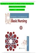 Test Bank For Rosdahl's Textbook of Basic Nursing 12th Edition by Caroline Rosdahl Chapter 1 - 103 Complete