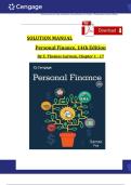 Garman&sol;Fox's Personal Finance&comma; 14th Edition Solution and Answer Guide&comma; 2025&sol;2026 Complete Chapters 1 - 17&comma; Verified Latest Version