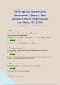 INP402 EpicCare Inpatient Clinical Documentation &ast;L&period;Babcock &vert; Exam Questions & Answers &lpar;Verified Answers&comma; Latest Update 2025 &vert; 2026&period;      
