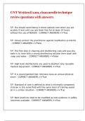 CNT Written Exam&comma; clean needle technique review questions with answers