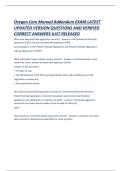 Oregon Core Manual Addendum EXAM Oregon Pesticide Applicator&rsquo;s Core LATEST UPDATED VERSION QUESTIONS AND VERIFIED CORRECT ANSWERS JUST RELEASED