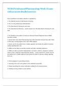 NUR 676 Advanced Pharmacology Week 1 Exam with accurate detailed answers 