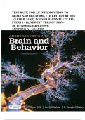 TEST BANK FOR AN INTRODUCTION TO BRAIN AND BEHAVIOR 7TH EDITION BY BRYAN KOLB & IAN Q. WHISHAW – COMPLETE CHAPTERS 1–16, NEWEST VERSION, ISBN-10: 1319498566 / ISBN-13: 9781319498566, A+ GRADED