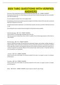 2025 TABC Exam Questions with Verified Correct Answers &vert; Updated Study Guide